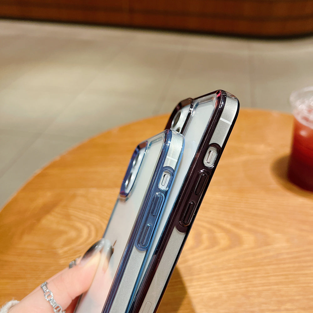 Electroplating Shockproof Color Frame Transparent Cover
