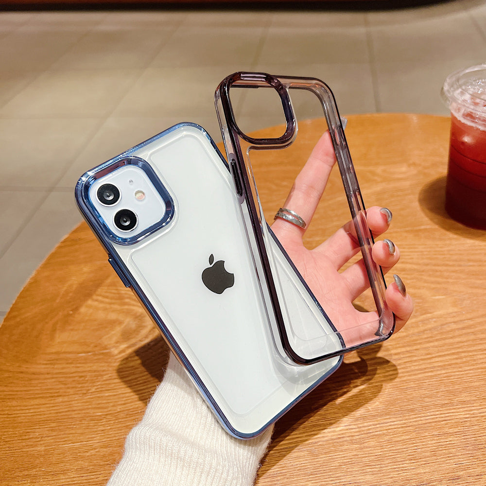 Electroplating Shockproof Color Frame Transparent Cover