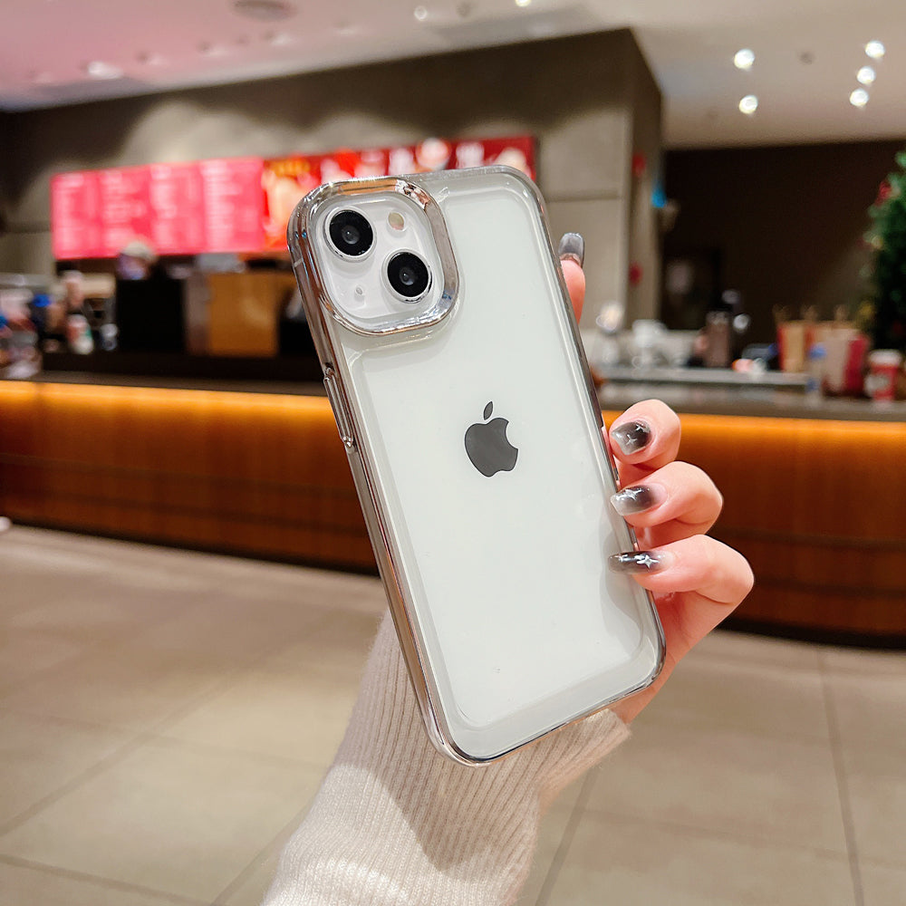 Electroplating Shockproof Color Frame Transparent Cover