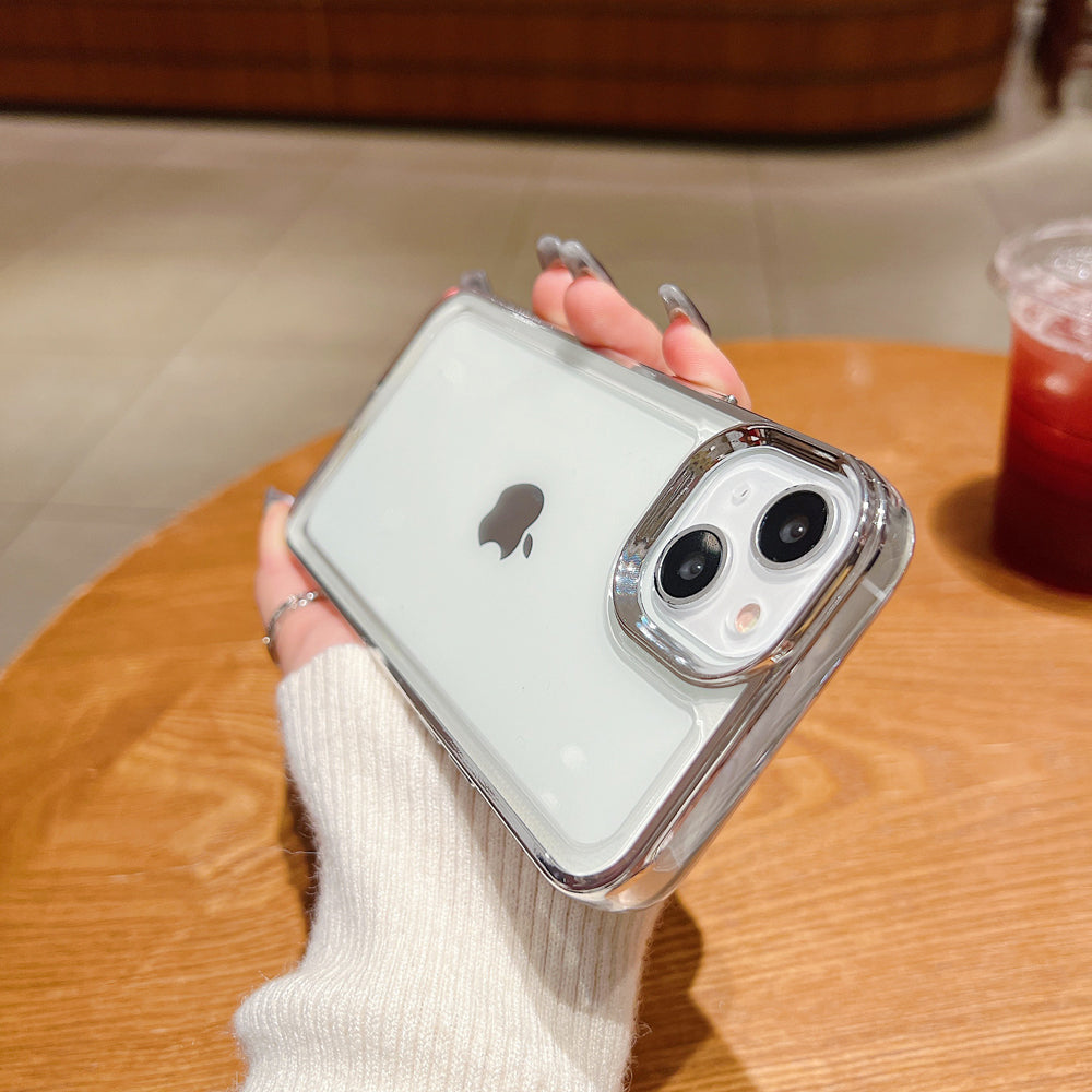 Electroplating Shockproof Color Frame Transparent Cover