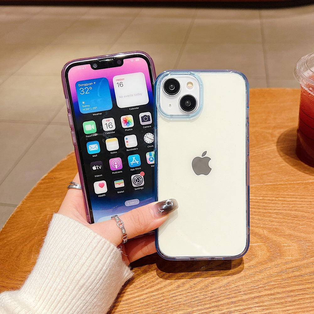 Electroplating Transparent Case with Colorful Border