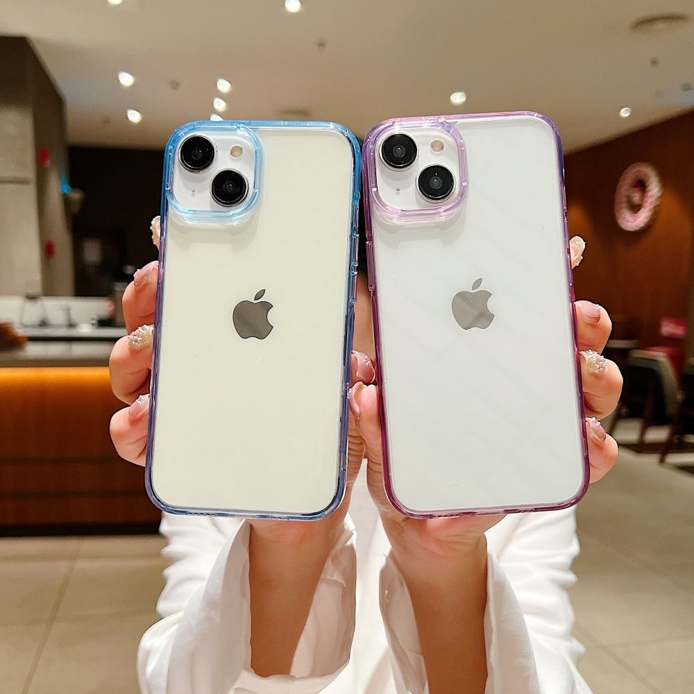 Electroplating Transparent Case with Colorful Border