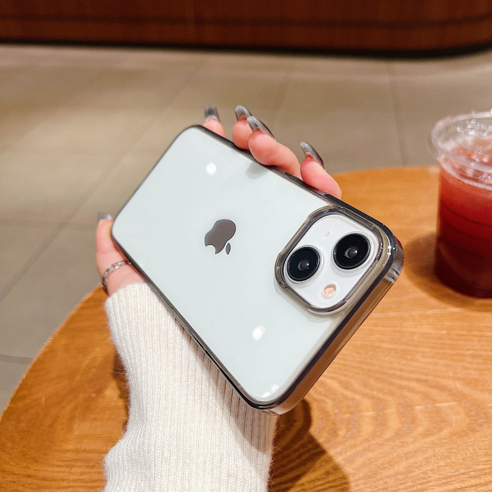 Electroplating Transparent Case with Colorful Border