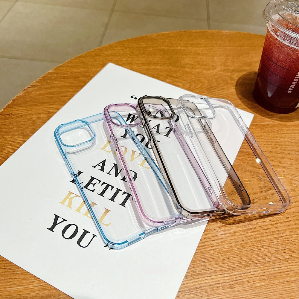 Electroplating Transparent Case with Colorful Border