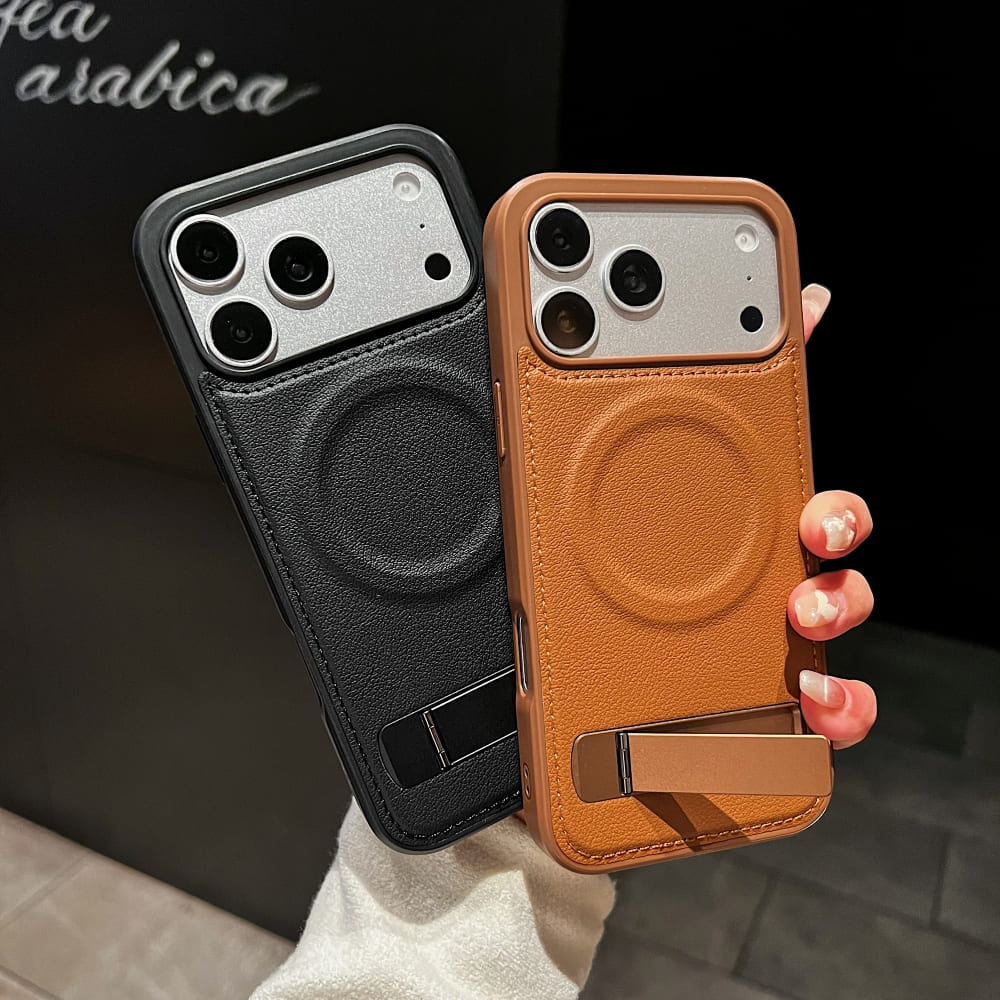 Elite Kickstand Leather Phone Case