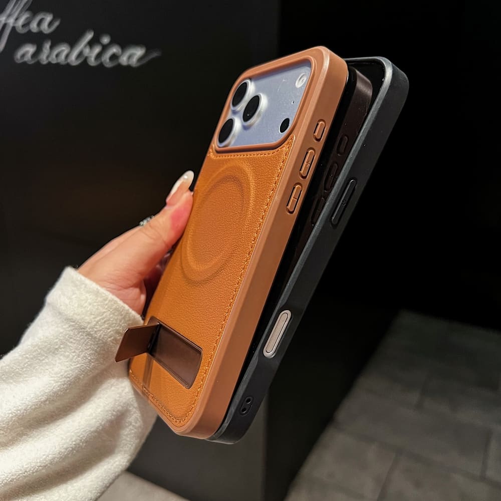 Elite Kickstand Leather Phone Case