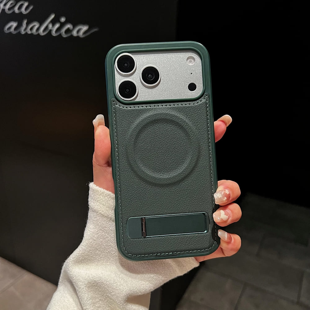 Elite Kickstand Leather Phone Case