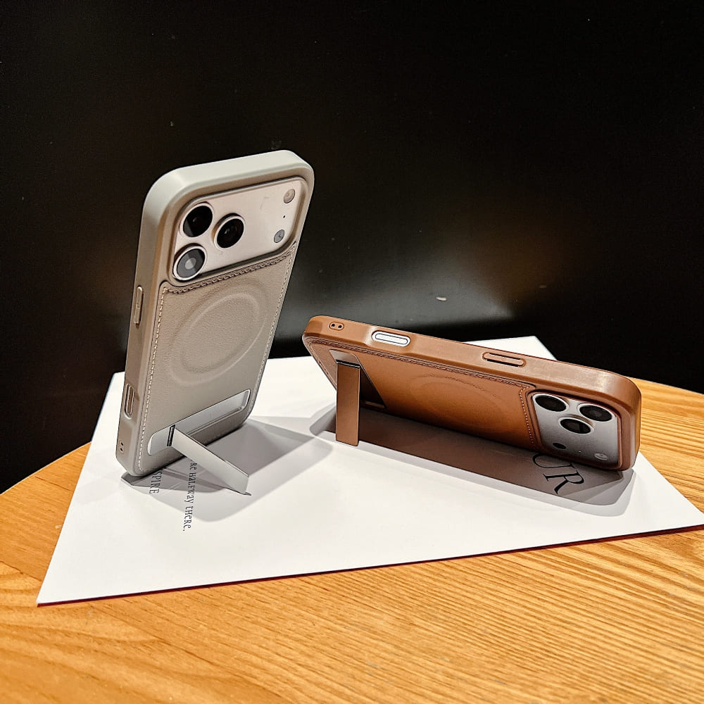 Elite Kickstand Leather Phone Case