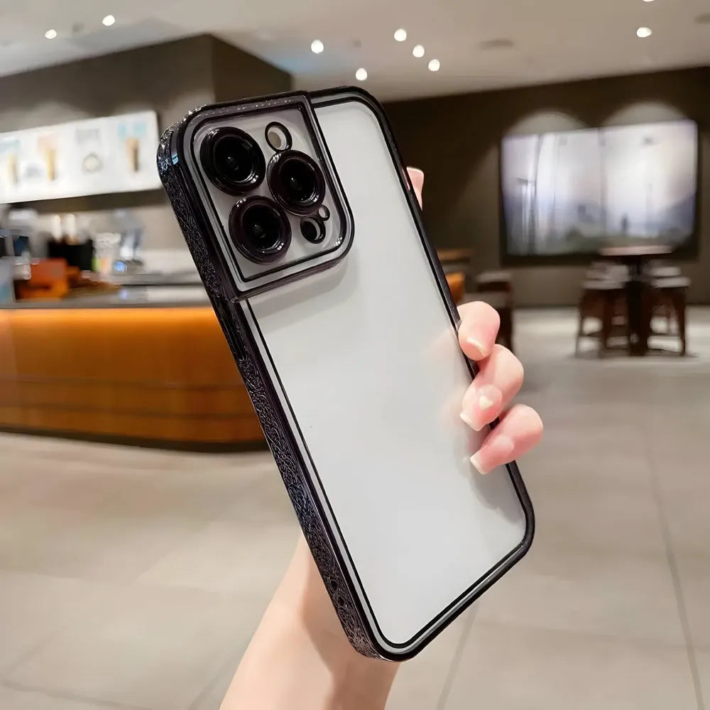 Electroplated Case Transparent Embossed
