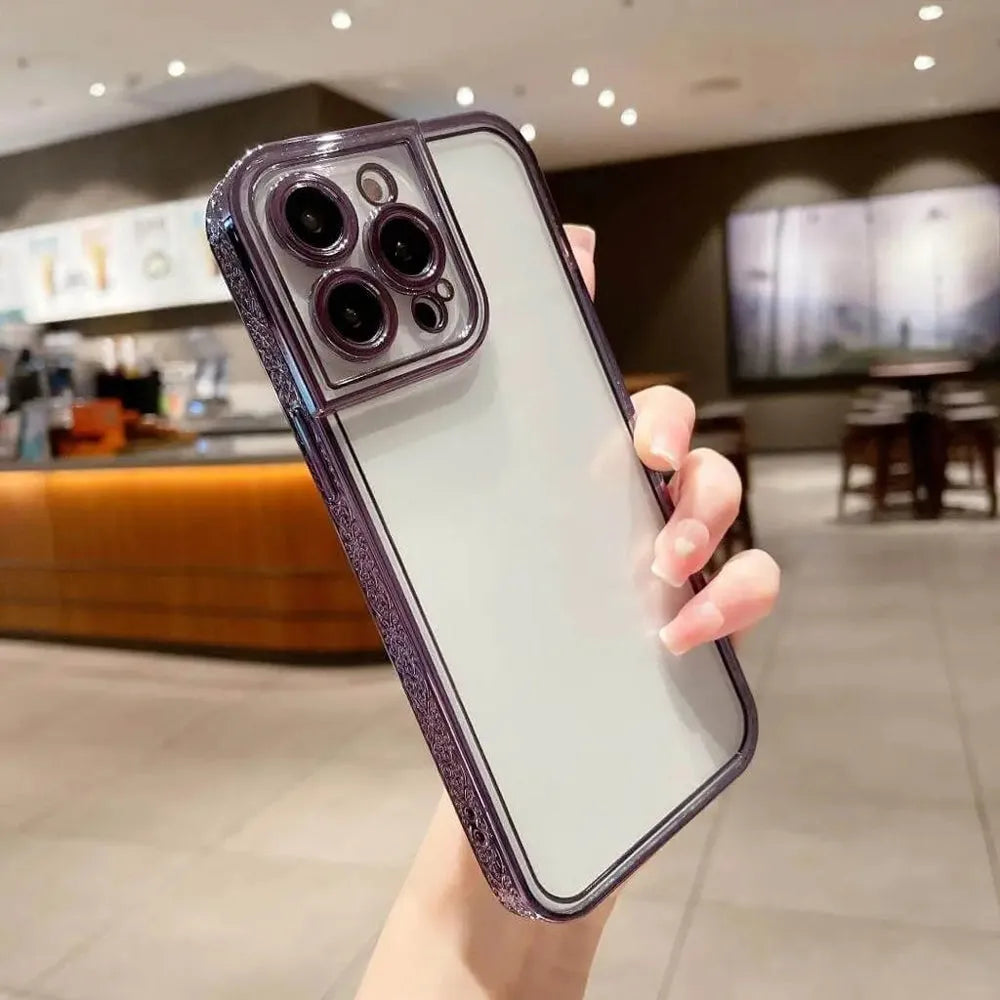 Electroplated Case Transparent Embossed