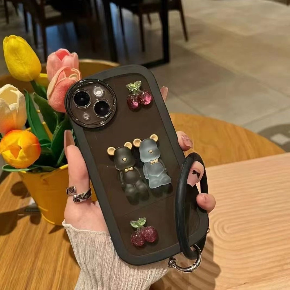 Fashion Bear Cartoon Ornament Bracelet Color Transparent Cover