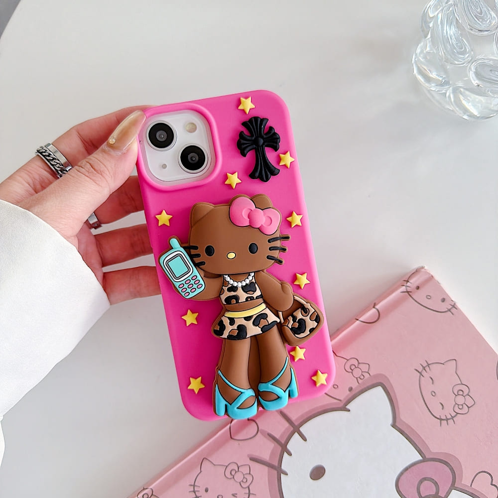 Fashionista Cat Silicone Phone Case