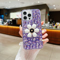 Handmade Flower Decor Glitter Diamond Case