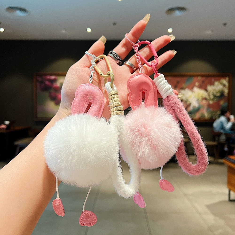 Fluffy Flamingo Phone Charm | Keychain | Handbag Charm