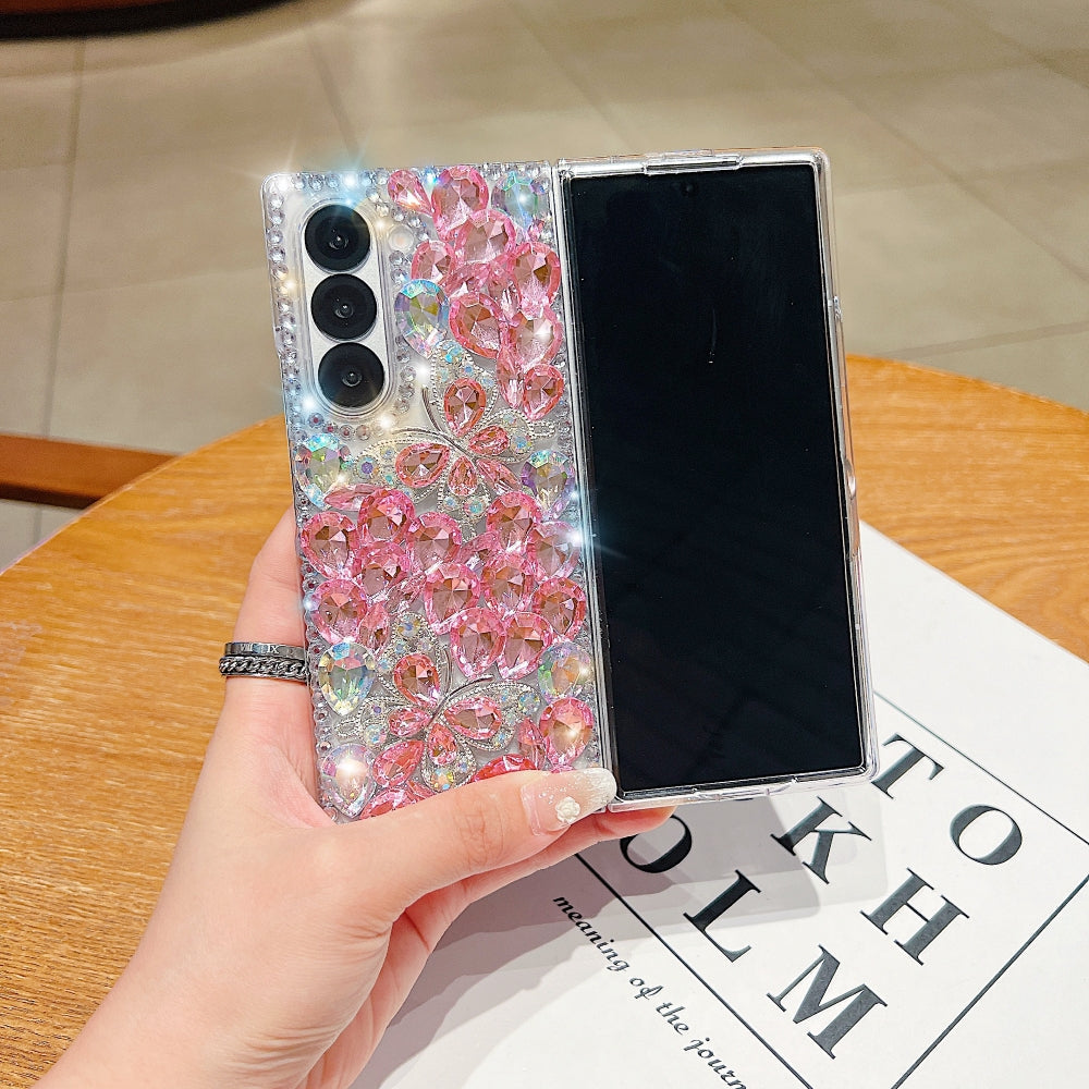 Full Covered Diamond and Butterfly Charm TPU (Soft) Phone Case | Mobile Cover