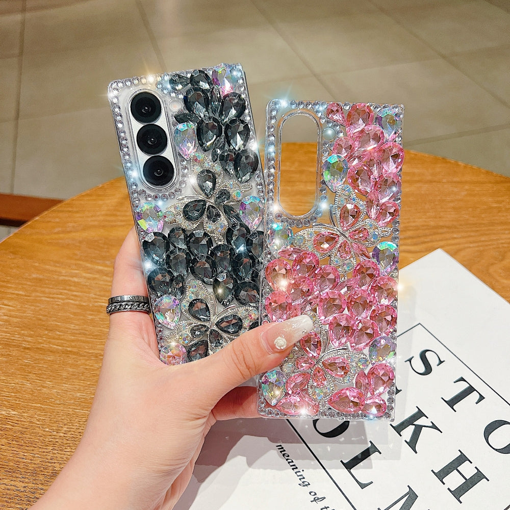 Full Covered Diamond and Butterfly Charm TPU (Soft) Phone Case | Mobile Cover