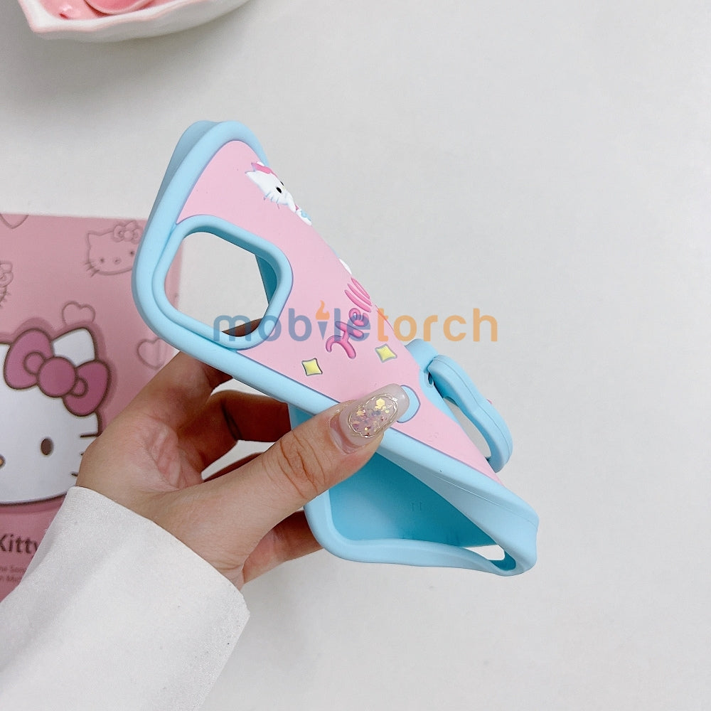 Full Protective Bow Cat Doll Flip Mirror Phone Case