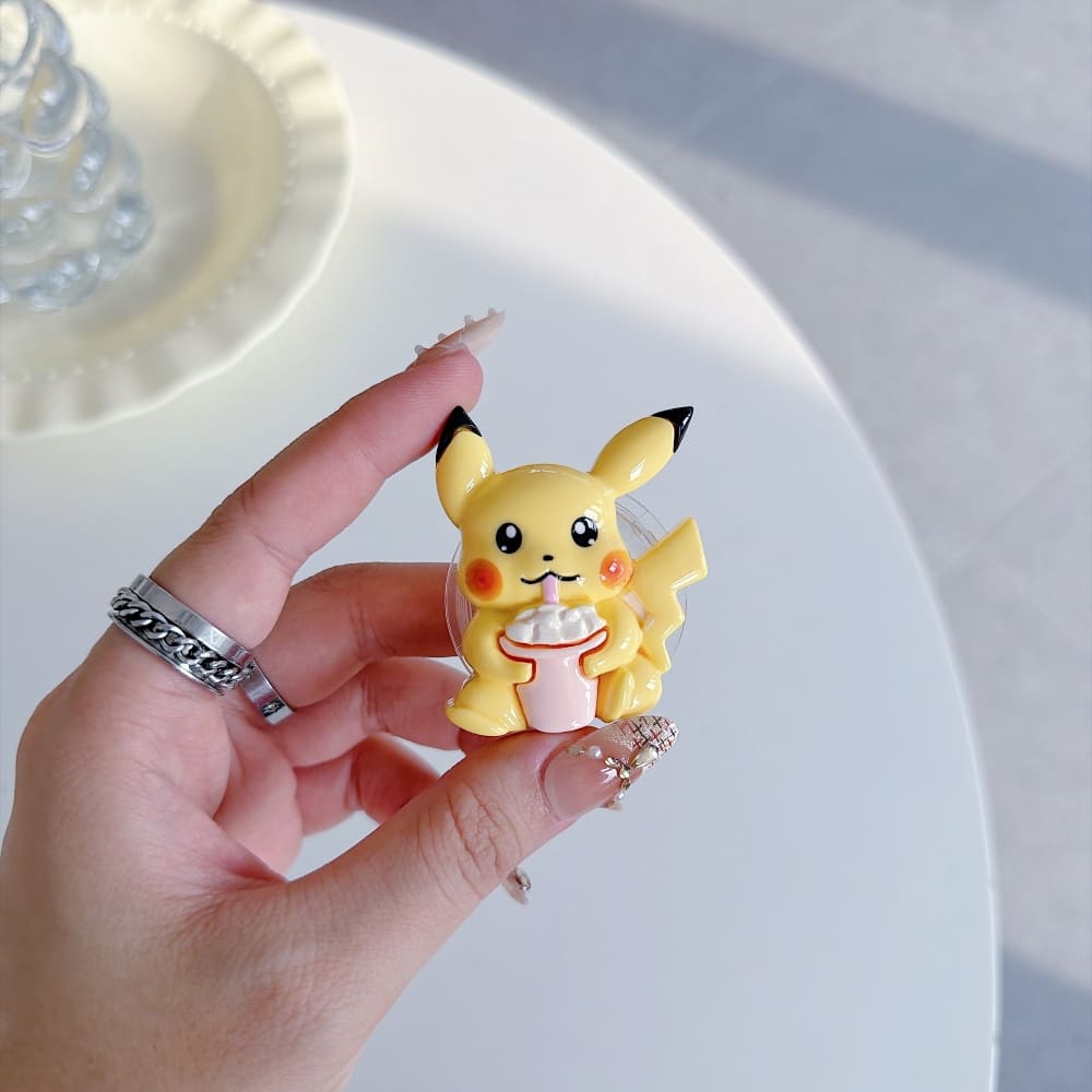 Fun Cartoon Pikachu Character Mobile Grip Phone Stand