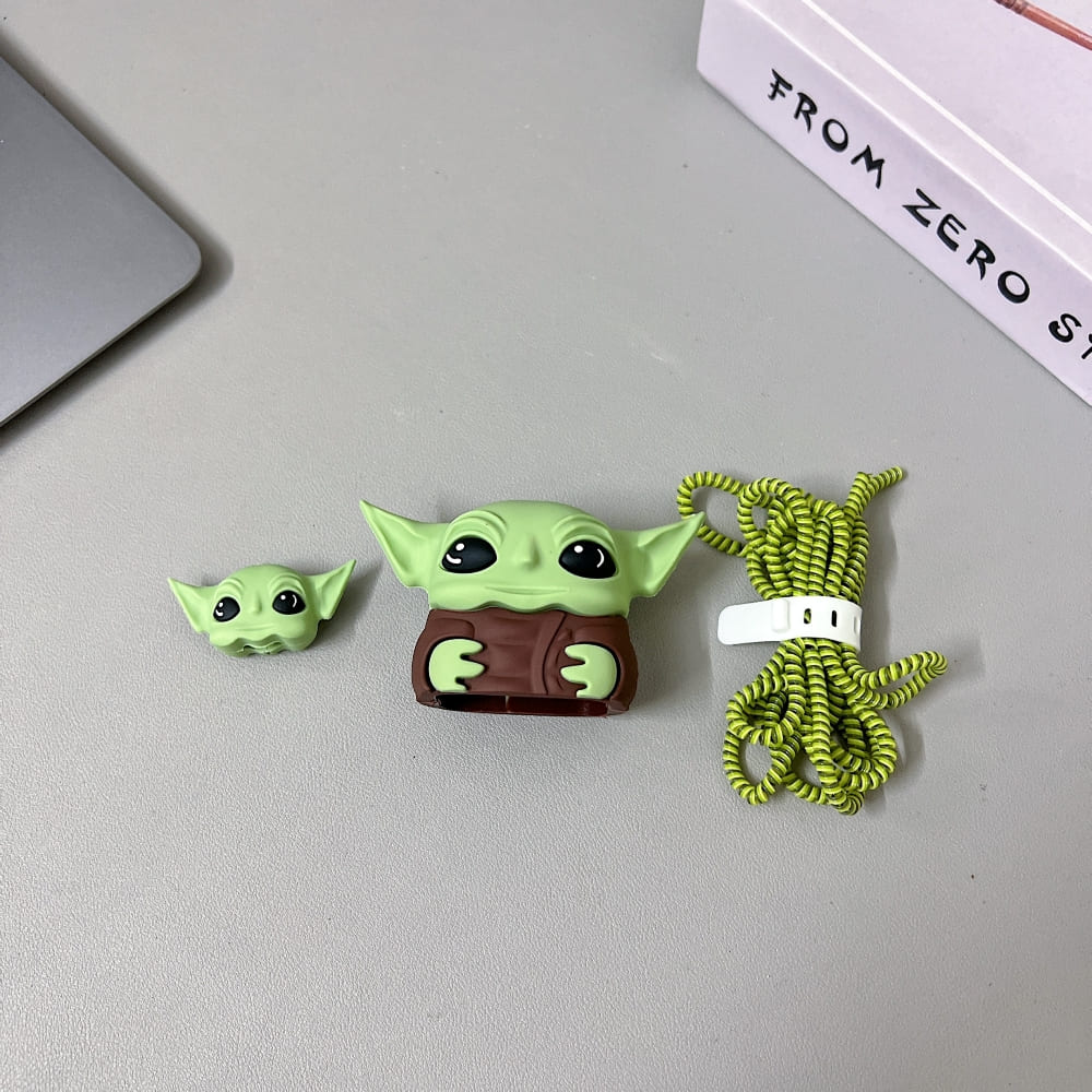 Fun Toon Green Yoda Character (20W) Silicone Charger Case