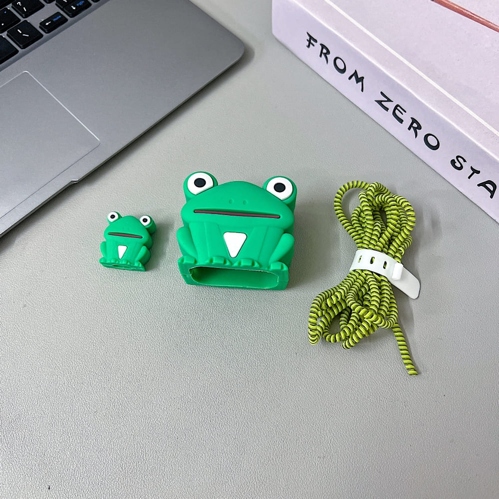 Fun Wrap Frog Character (20W) Silicone Charger Case