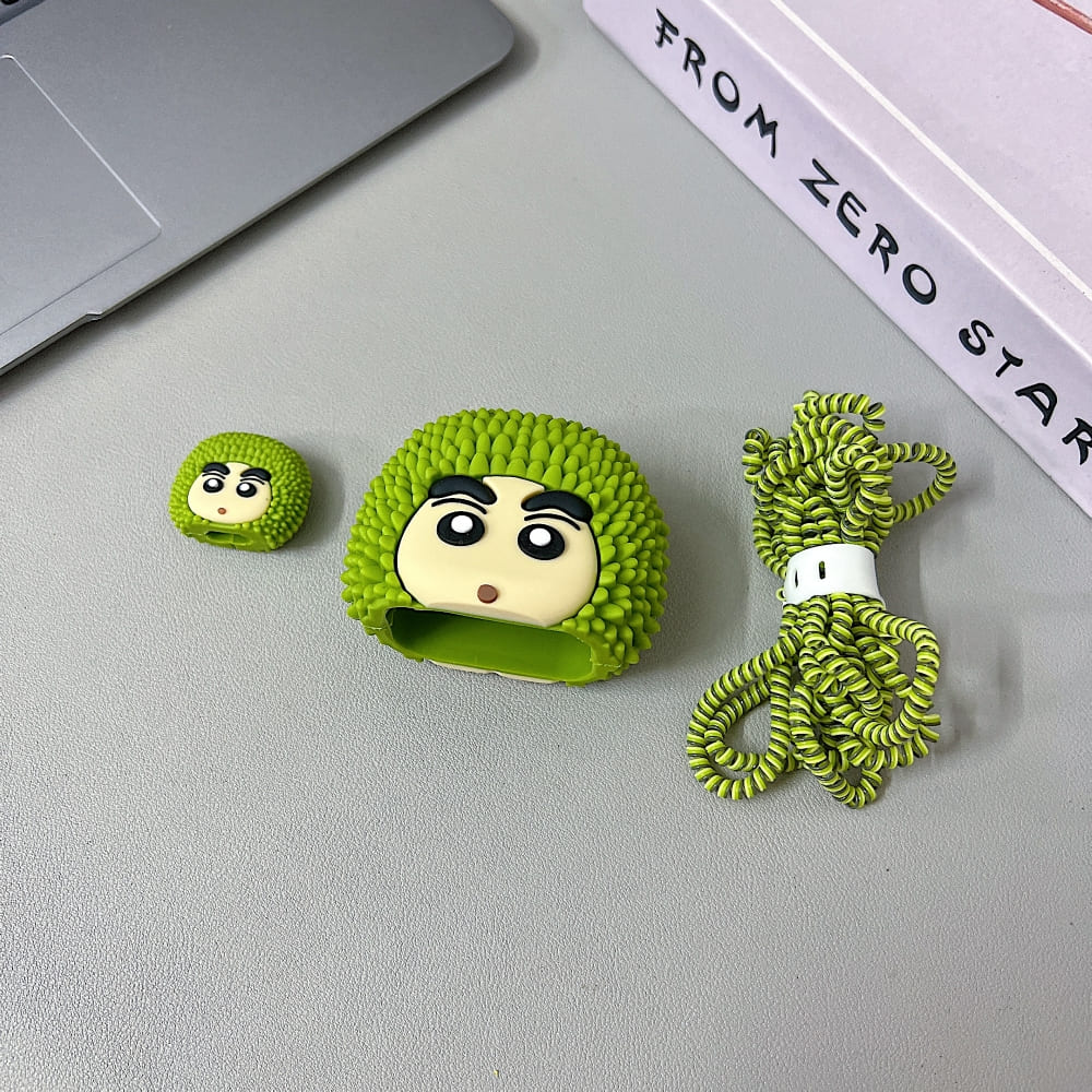 Fun Wrap Green Shinchan Character (20W) Silicone Charger Case