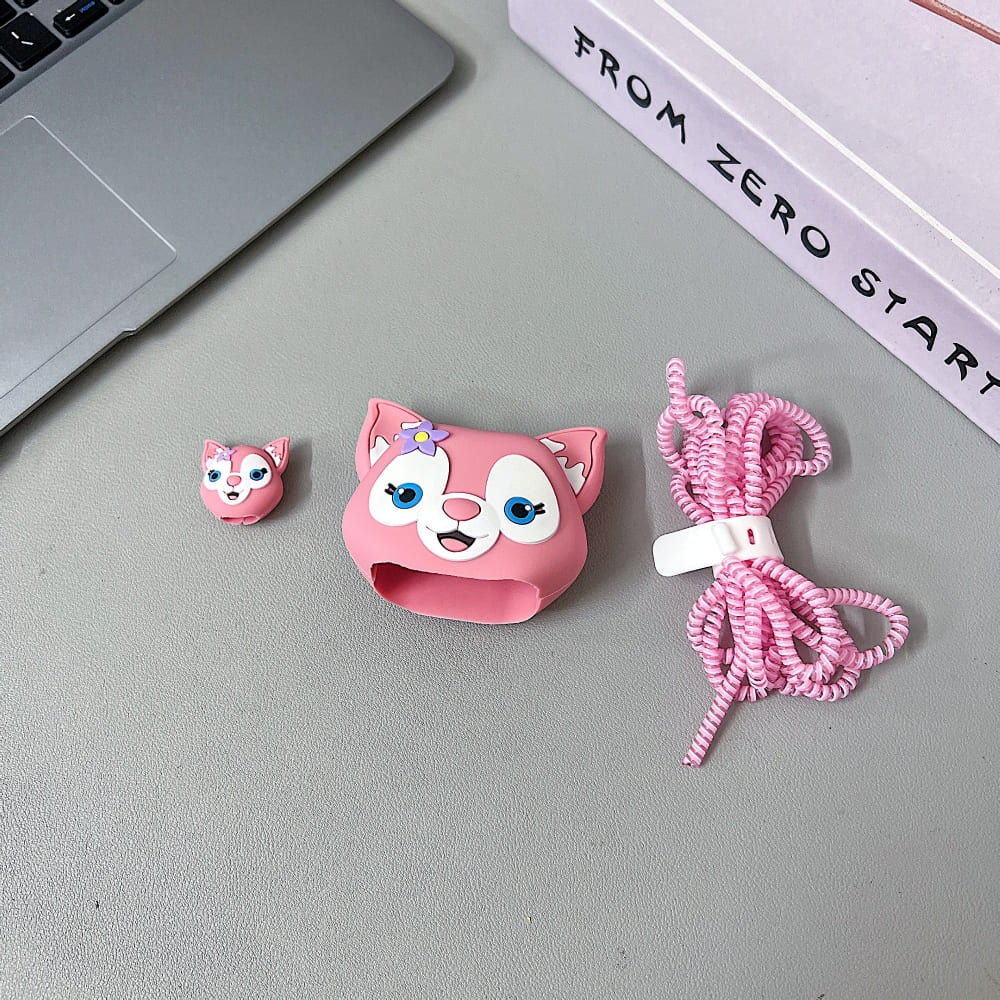 Fun Wrap Pink Rabbit (20W) Silicone Charger Case