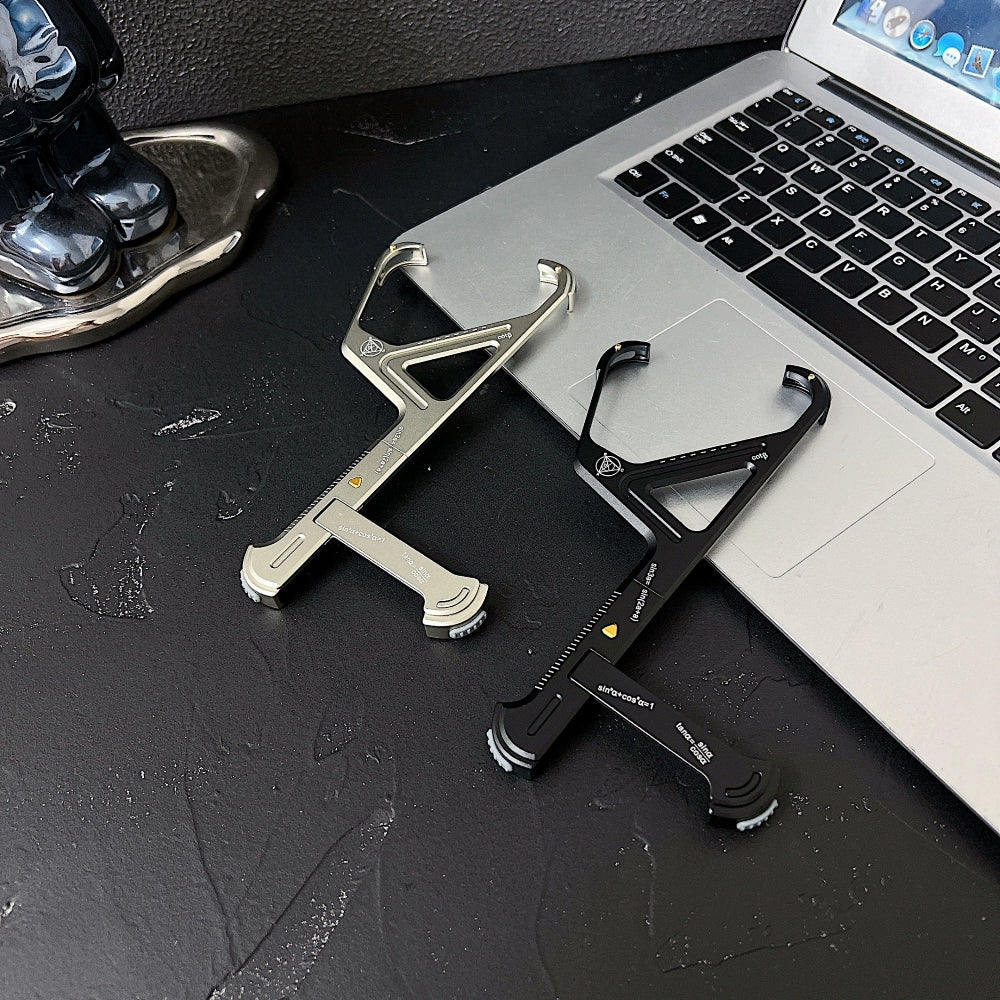 Geometric Metal Phone Case with Bracket Stand - iPhone 14 Pro
