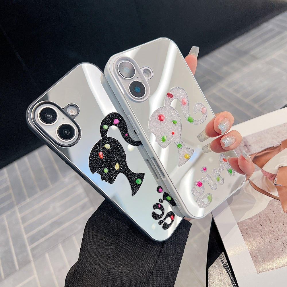 Girl Printed Graphic Mirror Phone Case