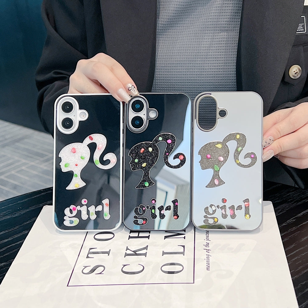 Girl Printed Graphic Mirror Phone Case