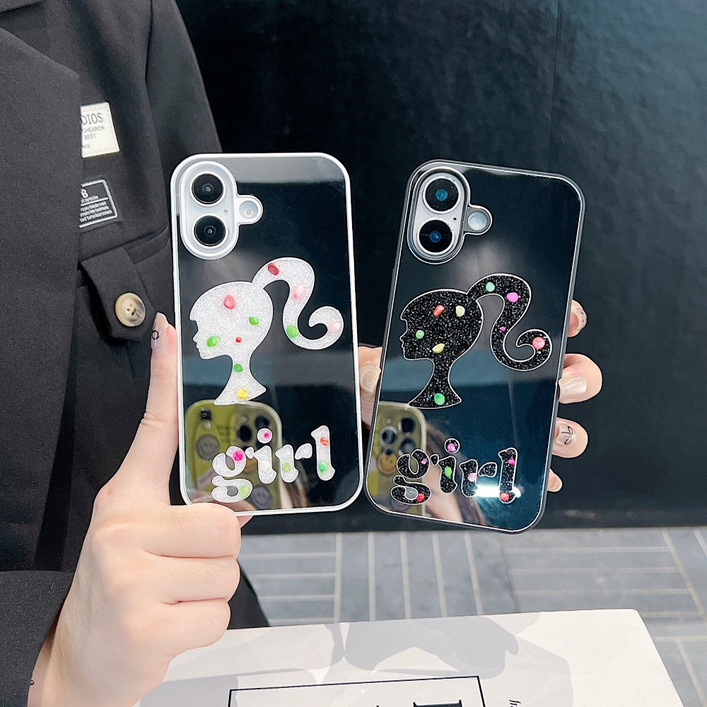 Girl Printed Graphic Mirror Phone Case