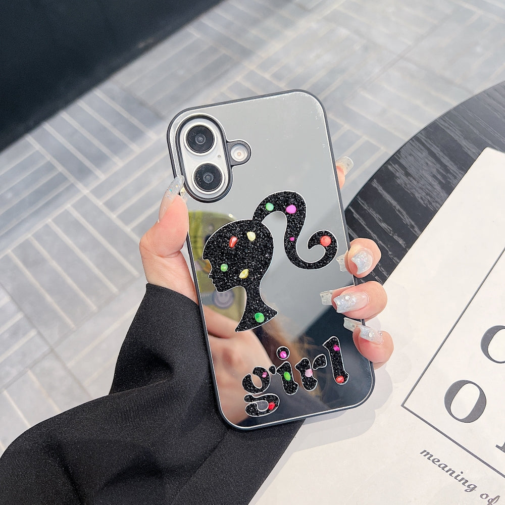 Girl Printed Graphic Mirror Phone Case