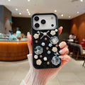 Glitter Powder Rose Flower Phone Case