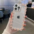 Handmade Flower Border Transparent Phone Case
