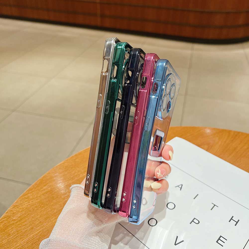 Transparent Chrome Ring Camera Protection Case