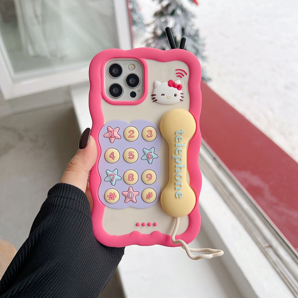 Kitty Telephone Silicone Phone Case