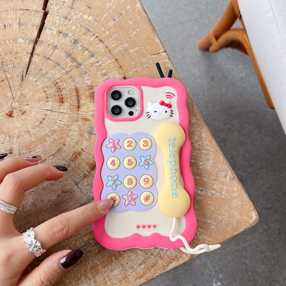 Kitty Telephone Silicone Phone Case