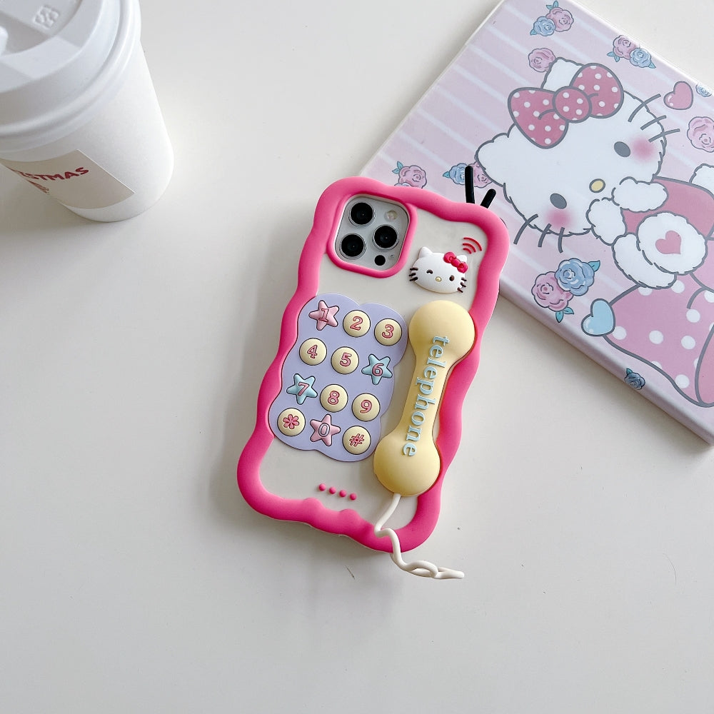 Kitty Telephone Silicone Phone Case