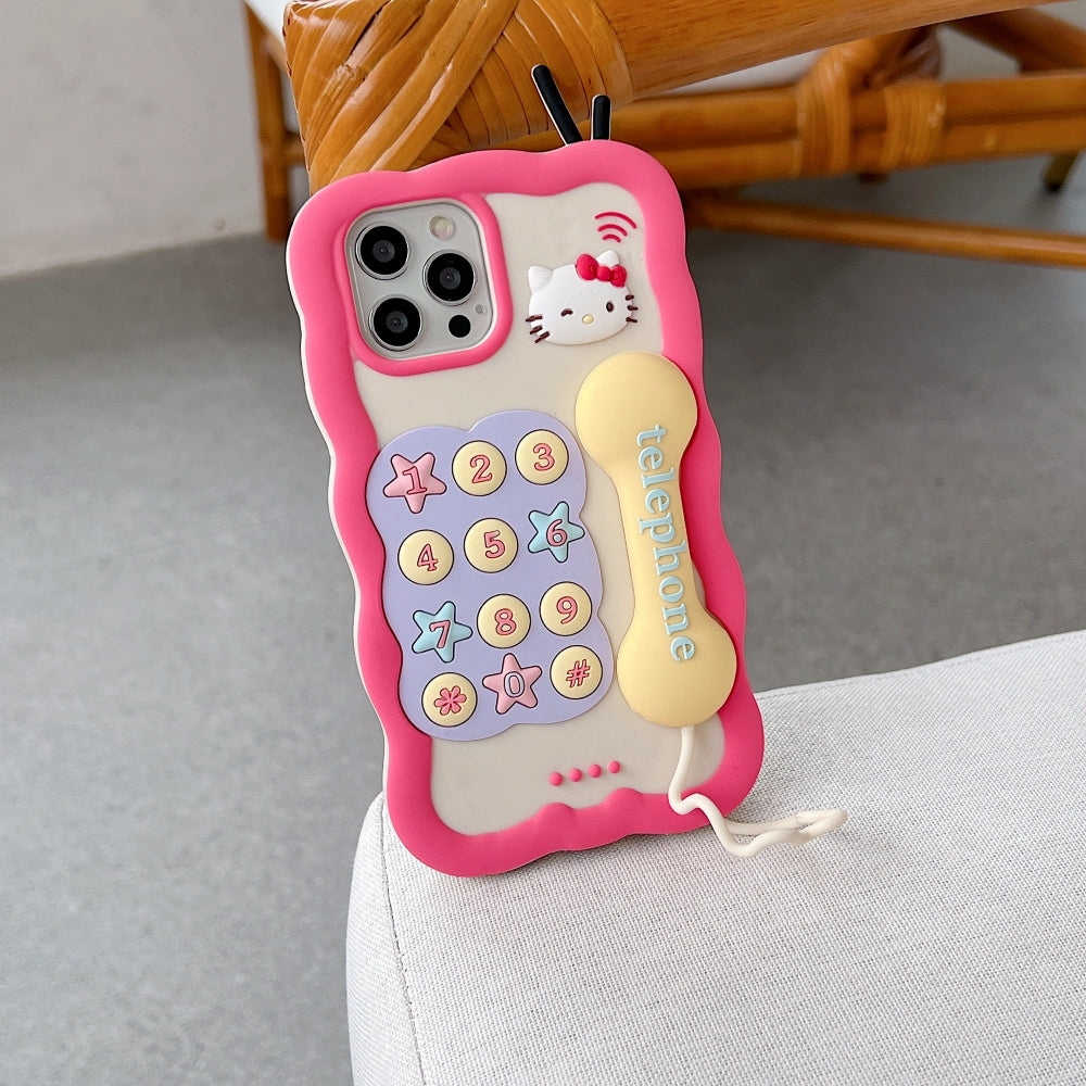 Kitty Telephone Silicone Phone Case