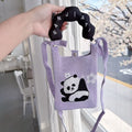 Panda Pocket Knit Cloud Handle Phone Bag