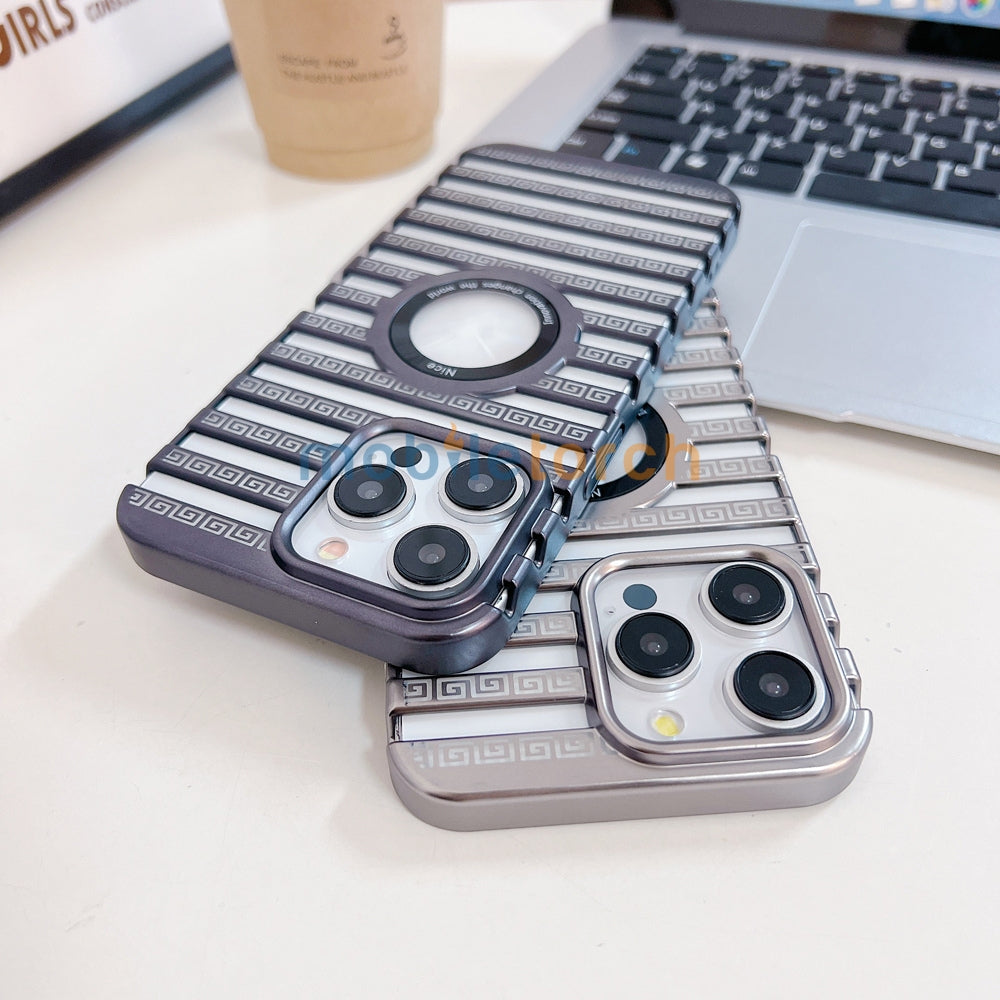 Lines Fiber Texture Logo Cut PC (Hard) Slim Thin Phone Case