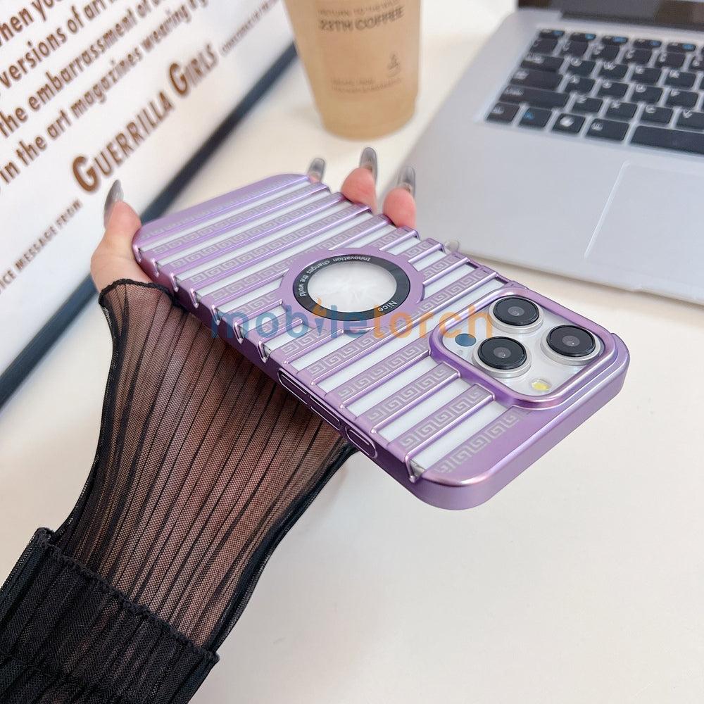 Lines Fiber Texture Logo Cut PC (Hard) Slim Thin Phone Case