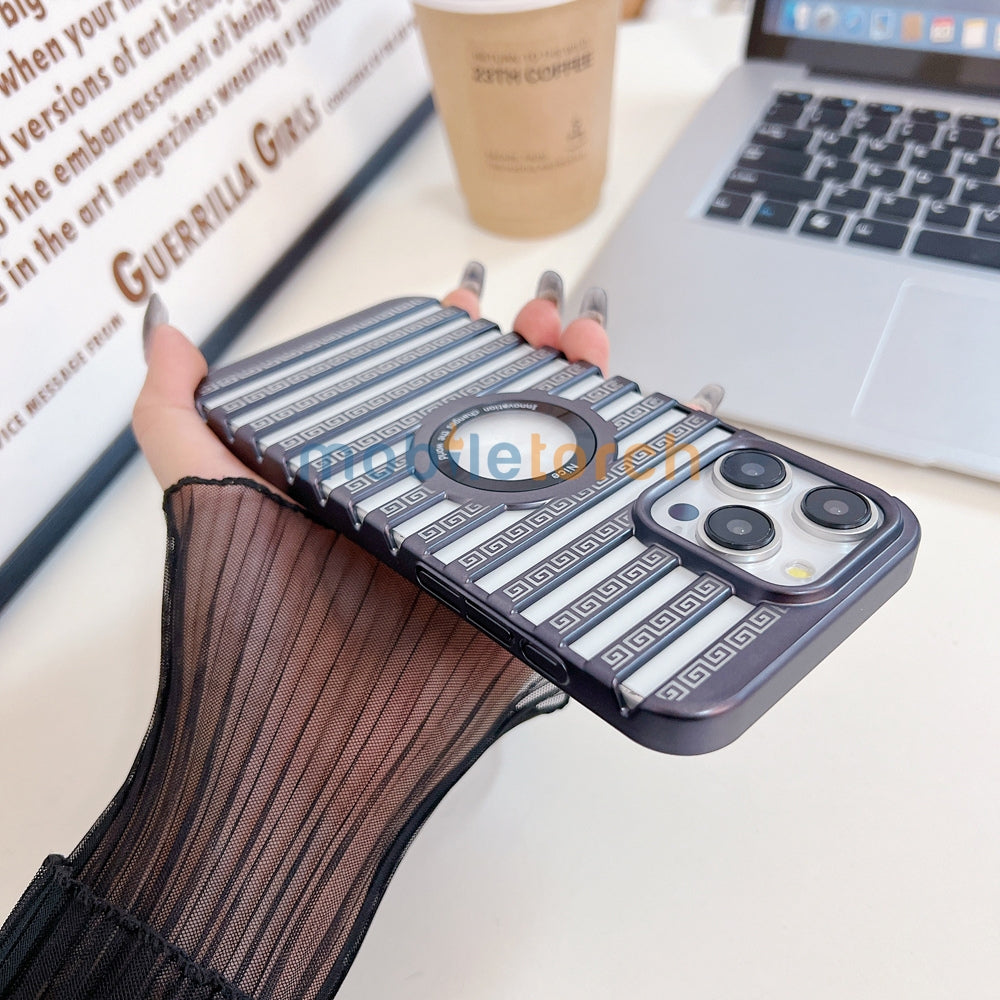 Lines Fiber Texture Logo Cut PC (Hard) Slim Thin Phone Case