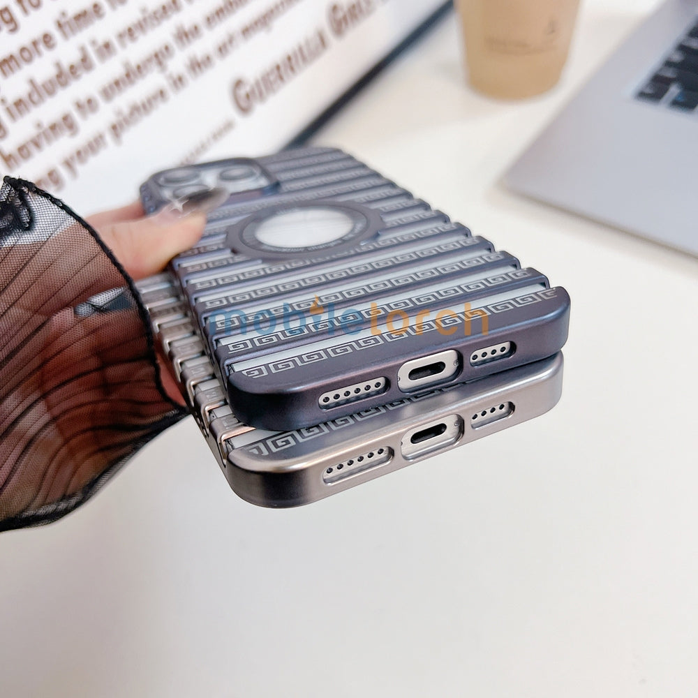 Lines Fiber Texture Logo Cut PC (Hard) Slim Thin Phone Case