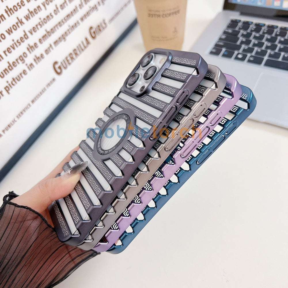 Lines Fiber Texture Logo Cut PC (Hard) Slim Thin Phone Case