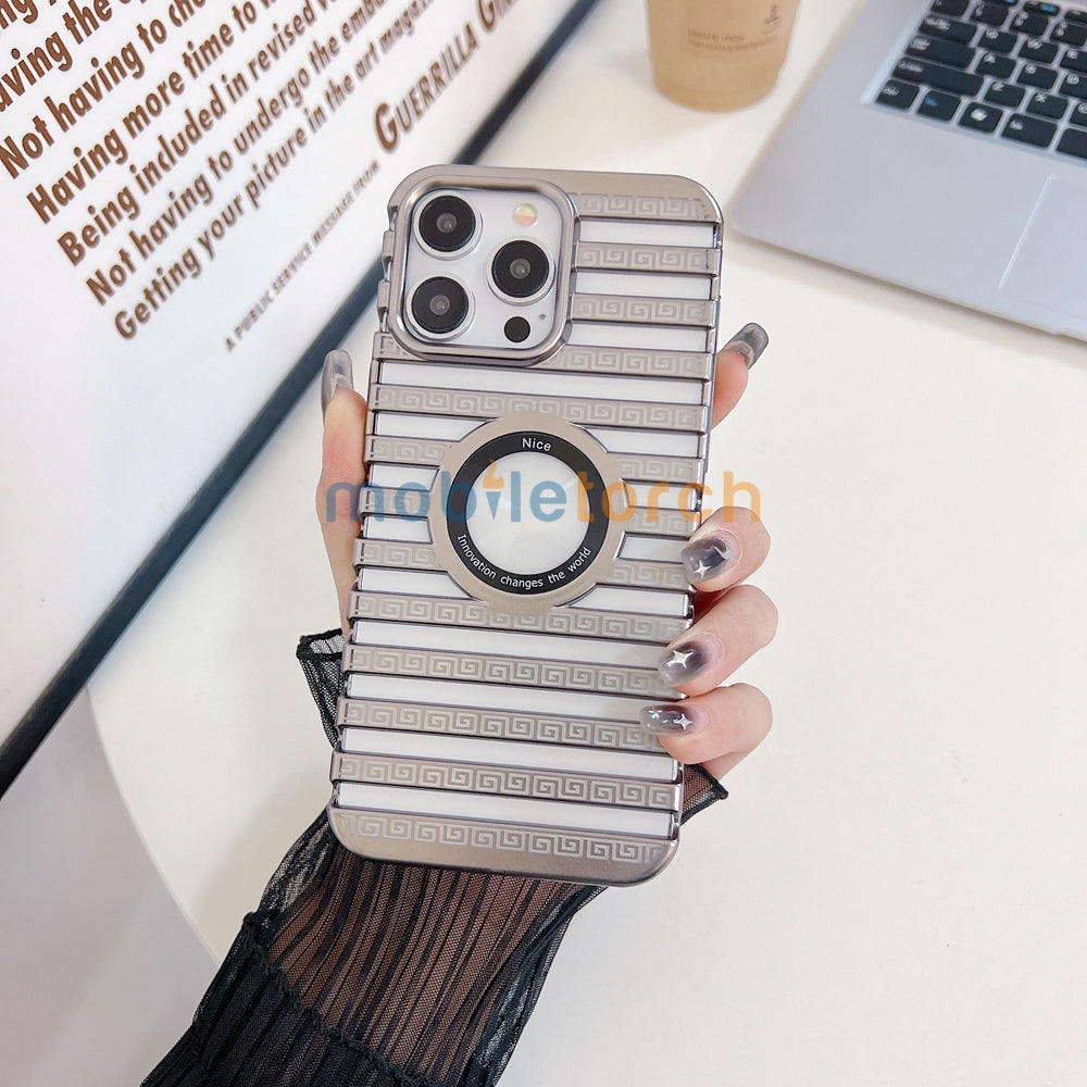 Lines Fiber Texture Logo Cut PC (Hard) Slim Thin Phone Case