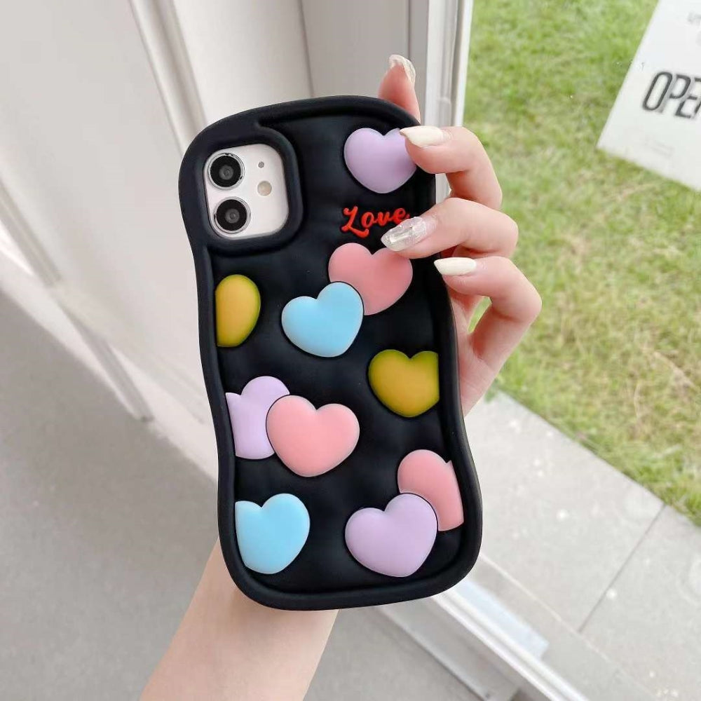 Love Pattern Shockproof Silicone Soft Cover