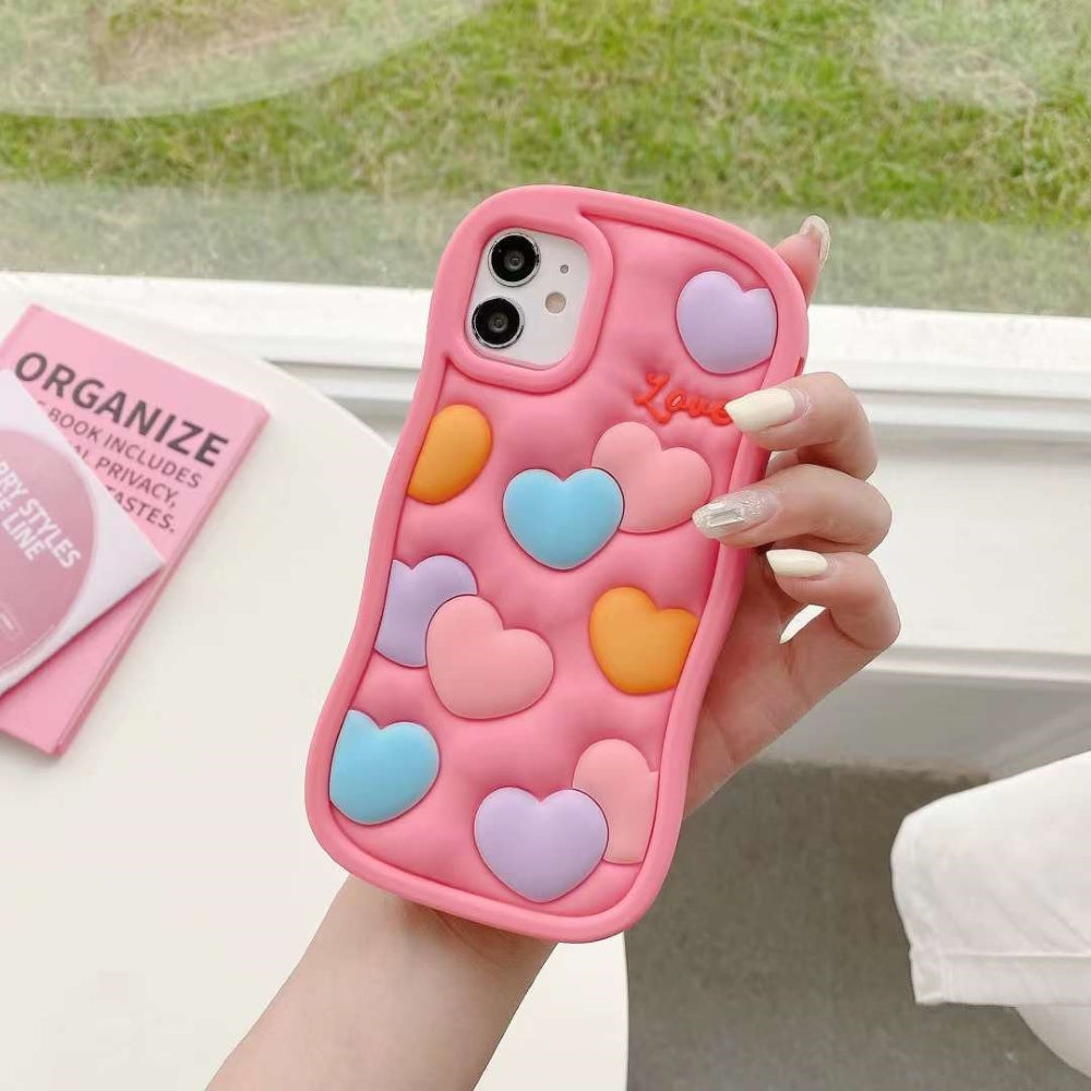 Love Pattern Shockproof Silicone Soft Cover