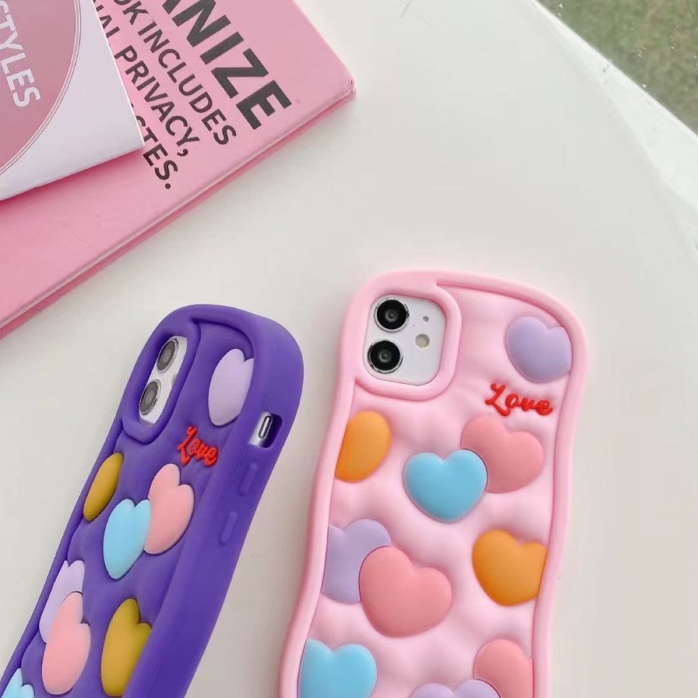 Love Pattern Shockproof Silicone Soft Cover