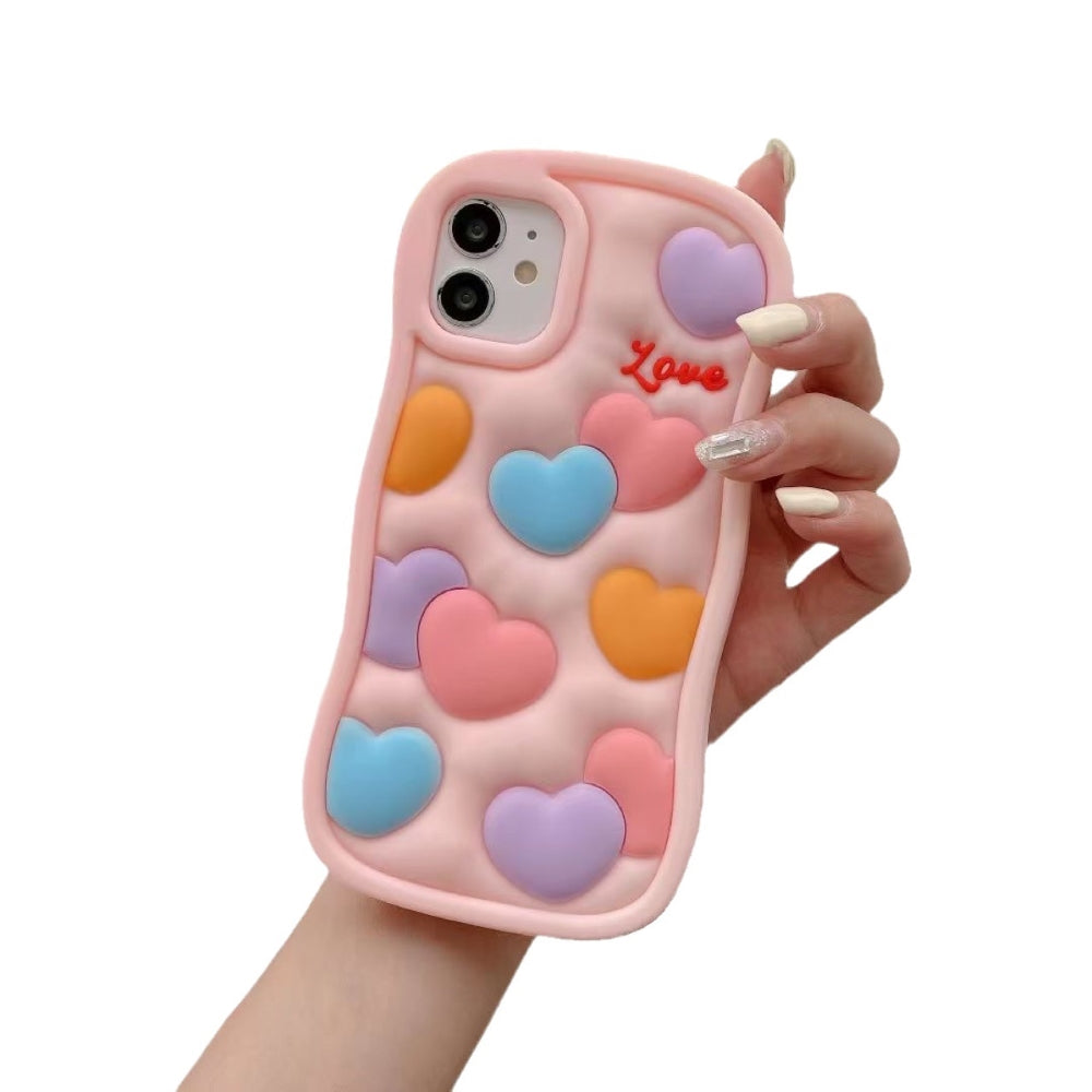 Love Pattern Shockproof Silicone Soft Cover