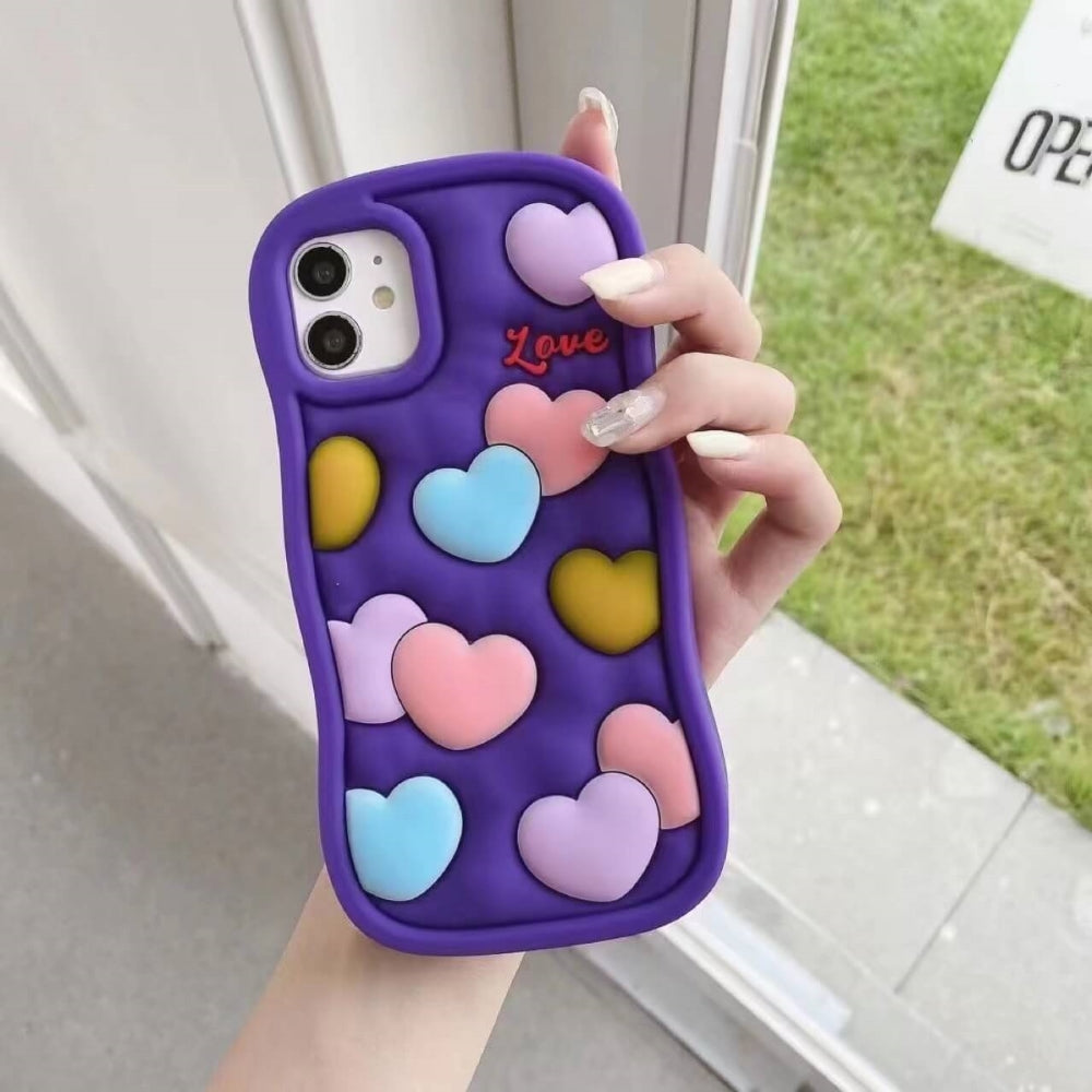 Love Pattern Shockproof Silicone Soft Cover
